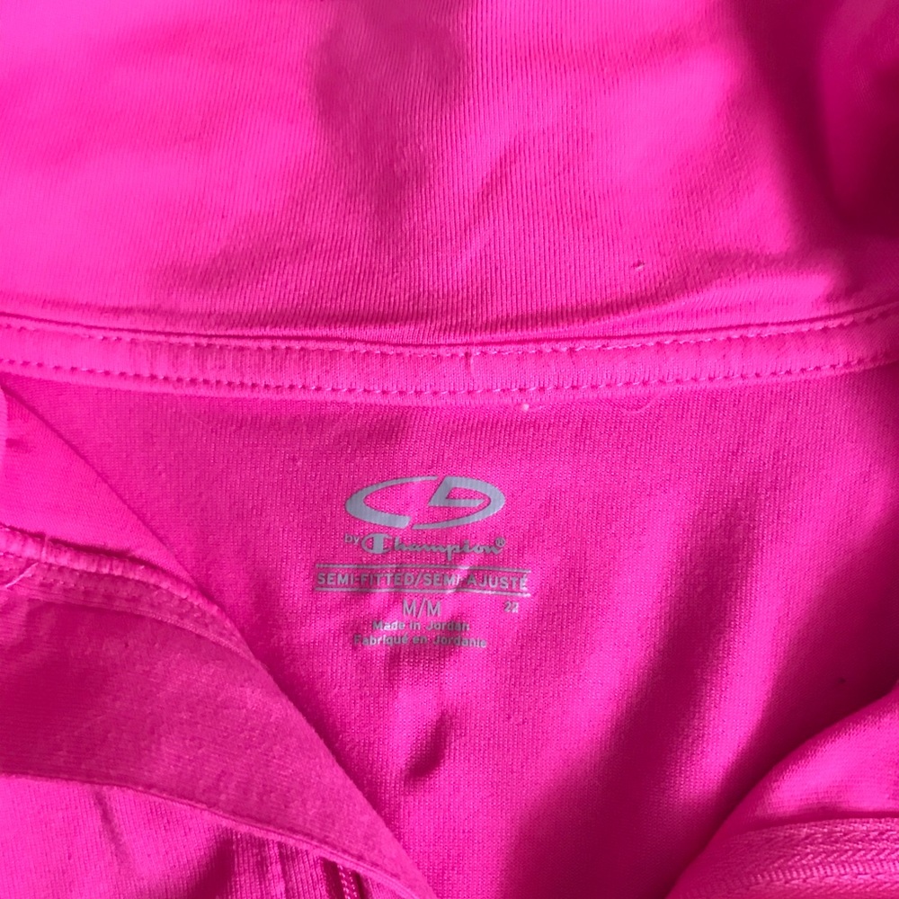 Champion Hot Pink Pullover Half Zip Top - Picture 3 of 4